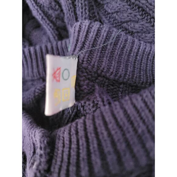 Vintage Shop Of Ireland Button Up Cardigan Sweater SizeLarge Cotton Cable Knit - Picture 9 of 9